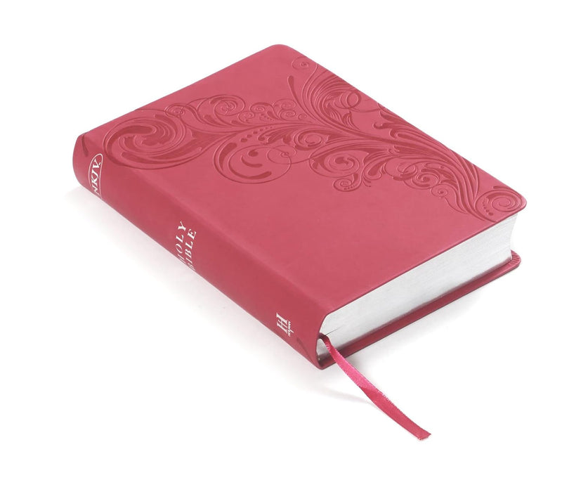 NKJV Large Print Personal Size Reference Bible, Pink LeatherTouch by Holman Bible Staff
