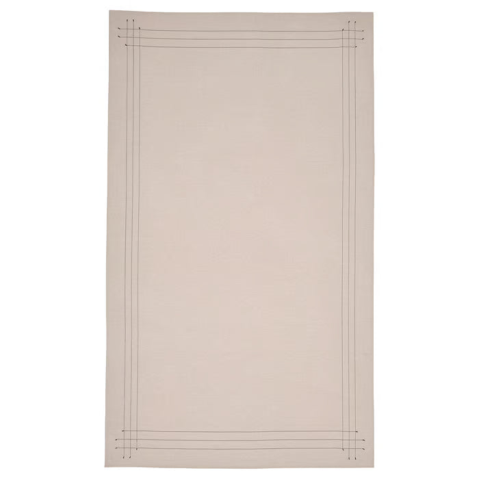 IKEA VARARV Tablecloth, dark grey/natural, 145x240 cm (57x94 ")