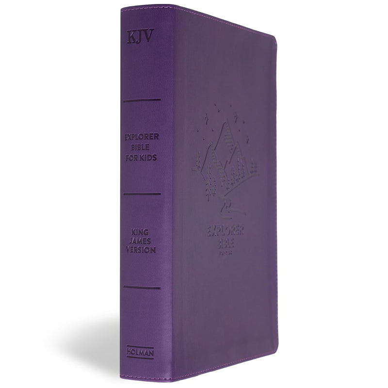 KJV Explorer Bible for Kids, Purple LeatherTouch: Placing God's Word in the Middle of God's World by Holman Bible Publishers