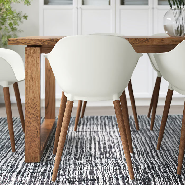 IKEA GRÖNSTA Chair with armrests, in/outdoor, white