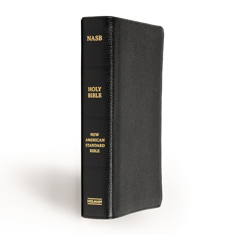 NASB Large Print Personal Size Reference Bible, Black Genuine Leather by  Holman Bibles