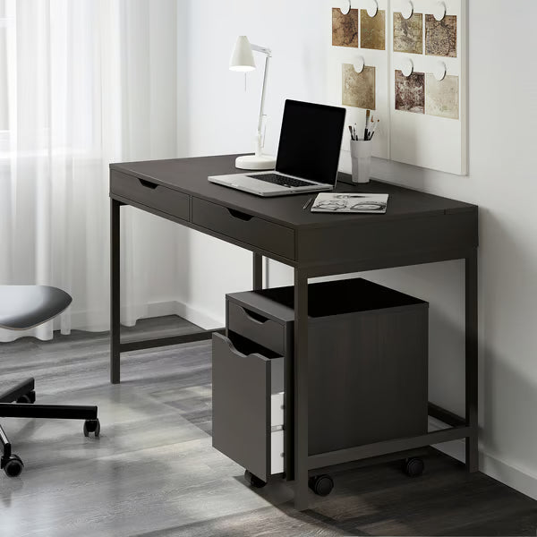 IKEA ALEX Desk, black-brown, 100x48 cm (39 3/8x18 7/8 ")