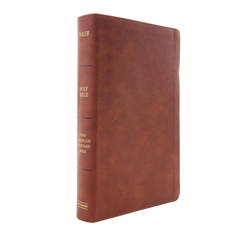 NASB Super Giant Print Reference Bible, Burnt Sienna Leather touch  by Holman Publishers
