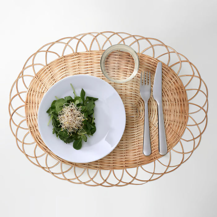 IKEA VARGFISK Place mat, natural/rattan handmade, 35 cm (13 ¾ ")