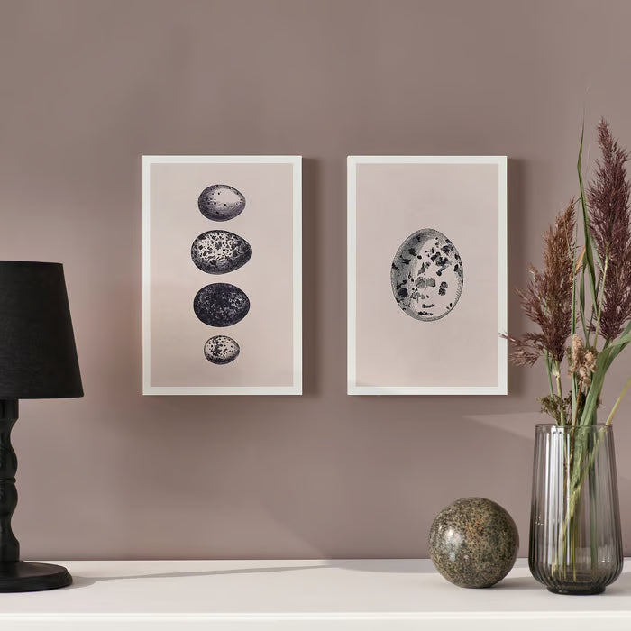 IKEA BJÖRNAMO Art print on hollow wood, eggs, 20x30 cm (7 ¾x11 ¾ ")