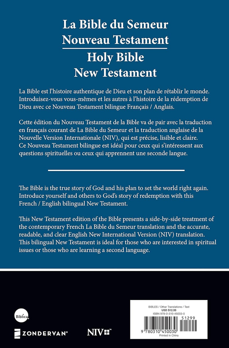 Semeur / NIV French-English Bilingual New Testament by Zondervan
