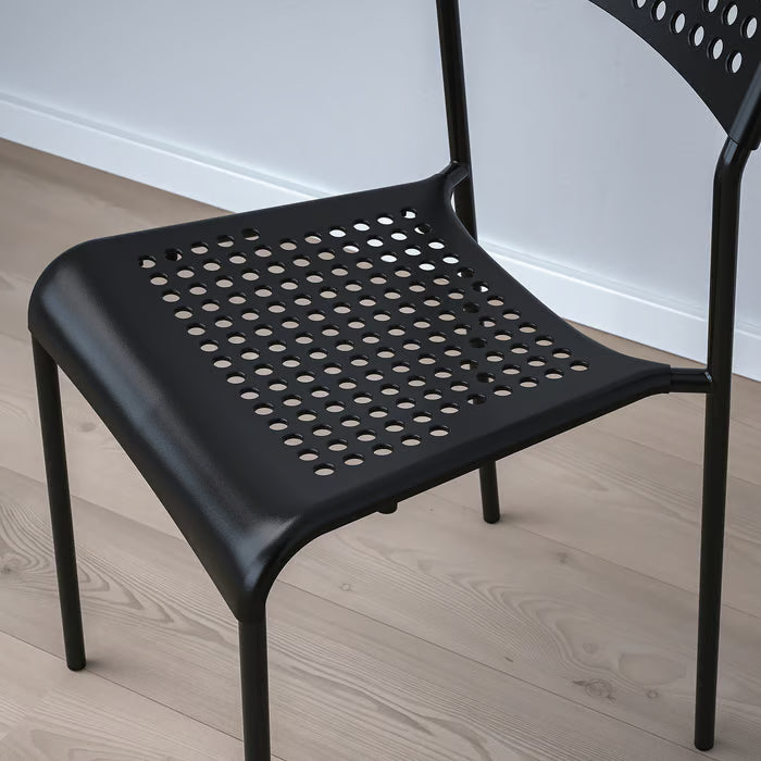 IKEA SANDSBERG Table and 4 chairs, black black/black, 110x67 cm (43 1/4x26 3/8 ")