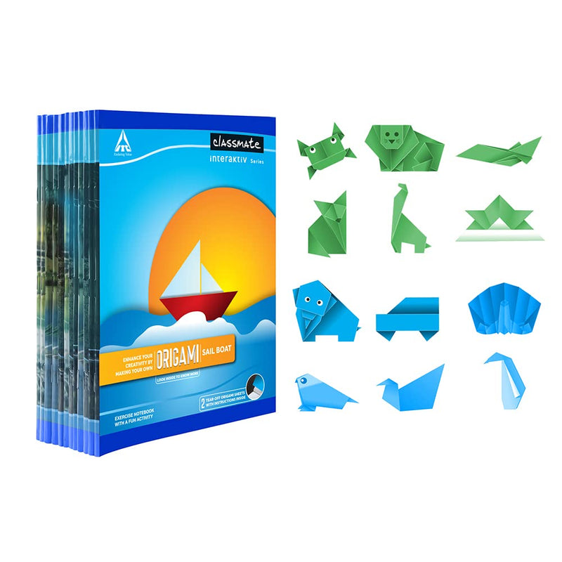 Classmate Origami Longbook - Unruled,272 X 167Mm, 172 Pages, Pack Of 12 Visit the Classmate Store