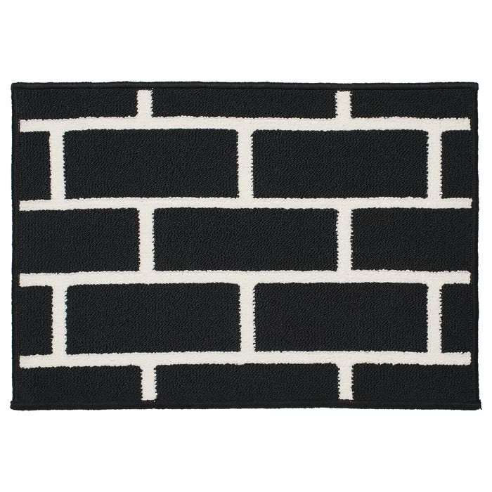 IKEA VANDPLATS Door mat, black/brick pattern, 40x60 cm (1 ' 4 "x2 ' 0 ")