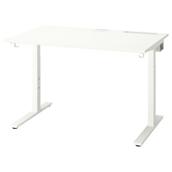 IKEA MITTZON Desk, white, 120x80 cm (47 1/4x31 1/2 ")