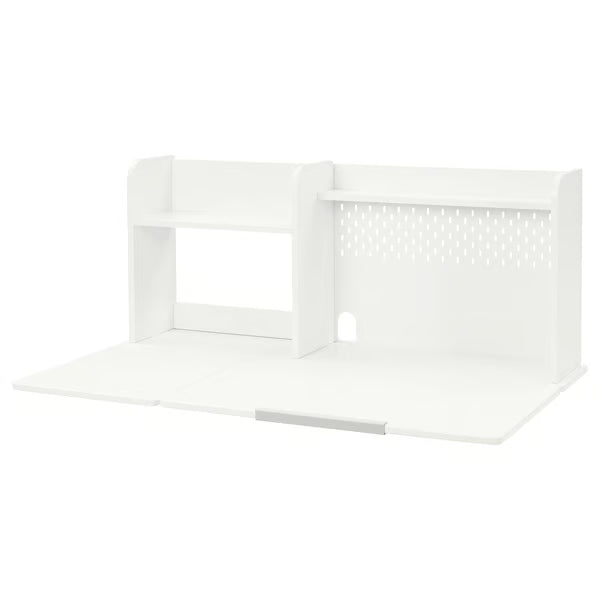 IKEA BERGLÄRKA Desk top and shelf, white, 120x70 cm (47 1/4x27 1/2 ")