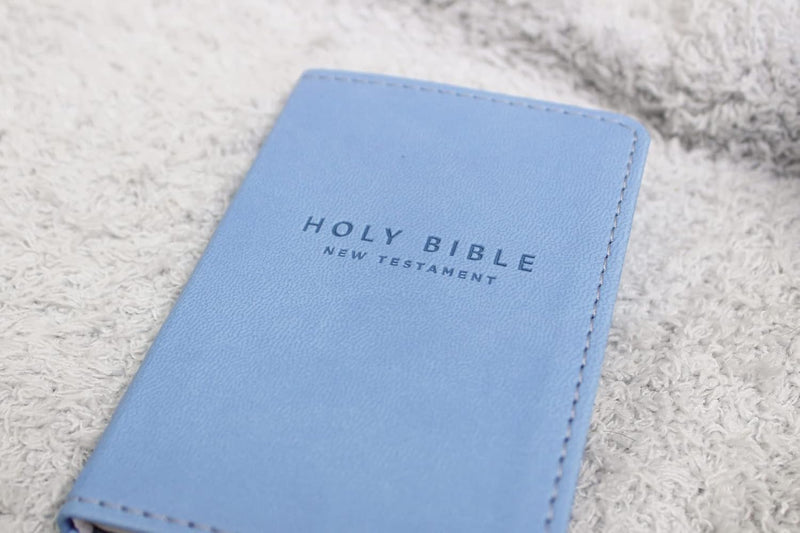 NIV Tiny Testament Bible, New Testament, Leathersoft, Blue, Comfort Print by Zondervan Publishing