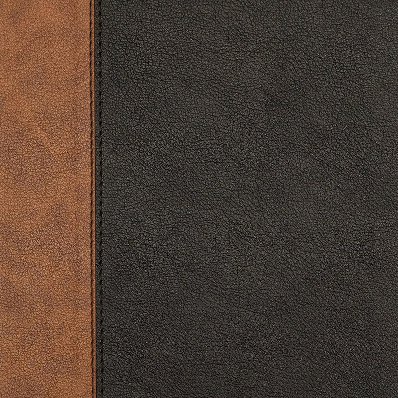 Personal Size Giant Print Bible, Black/Brown LeatherTouch by Holman Bible Publishers