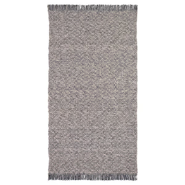 IKEA RÖRKÄR Rug, flatwoven, black/natural, 80x150 cm (31 1/2x59 ")