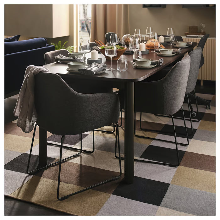 IKEA STOCKHOLM Rug, flatwoven, handmade/chequered brown, 250x350 cm (8 ' 2 "x11 ' 6 ")