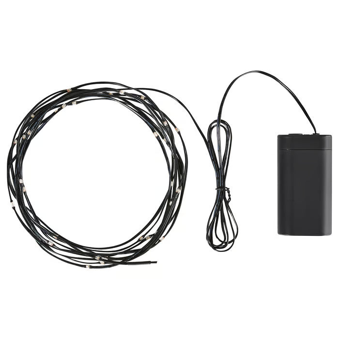 IKEA STRÅLA LED lighting chain with 40 lights, battery-operated/outdoor black