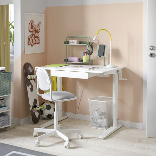 IKEA RELATERA Desk combination sit/stand, white/light grey-green, 90x60 cm (35 3/8x23 5/8 ")