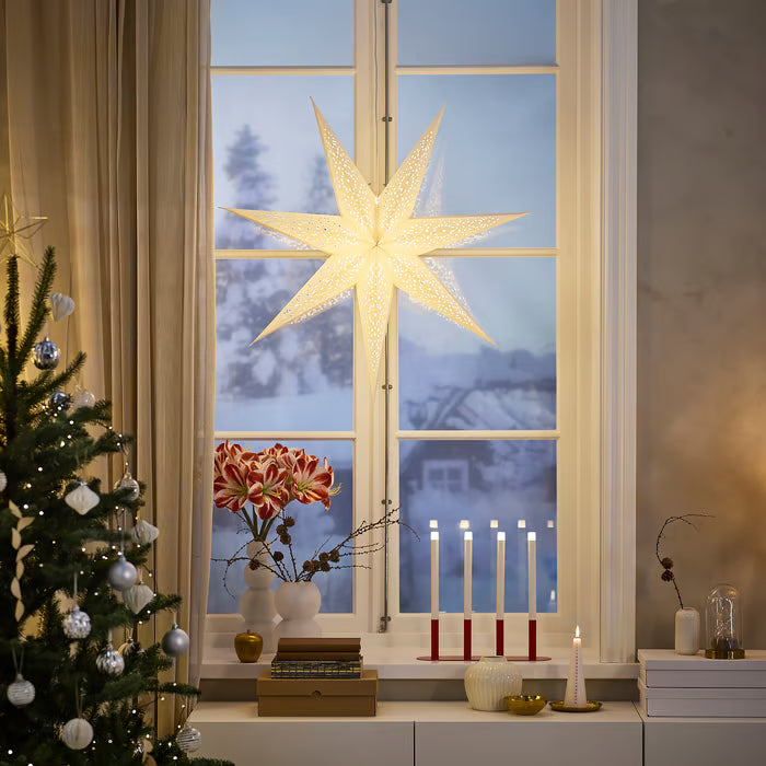 IKEA STRÅLA Lamp shade, lace/white, 90 cm (35 ")