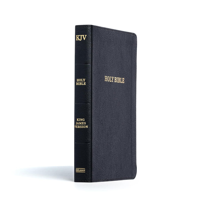 Holy Bible: KJV Thin line Reference Bible – Black Leather touch by Holman Bible Publishers