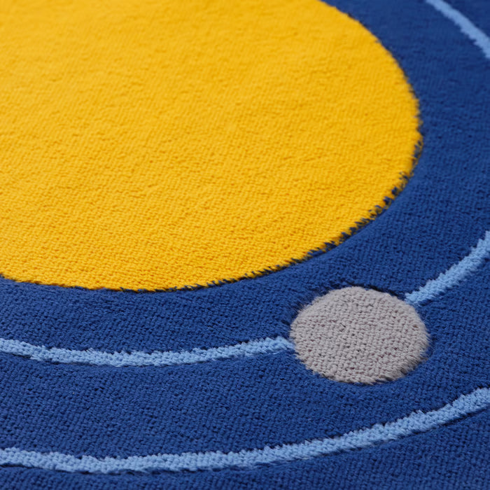 IKEA AFTONSPARV Rug, space rounded/blue, 133 cm (4 ' 4 ")