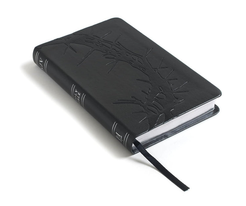 KJV Compact Ultrathin Bible, Charcoal Leather Touch by Holman Bible Staff