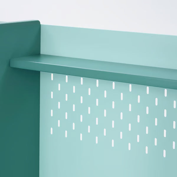 IKEA BERGLÄRKA Desk top and shelf, turquoise, 100x70 cm (39 3/8x27 1/2 ")