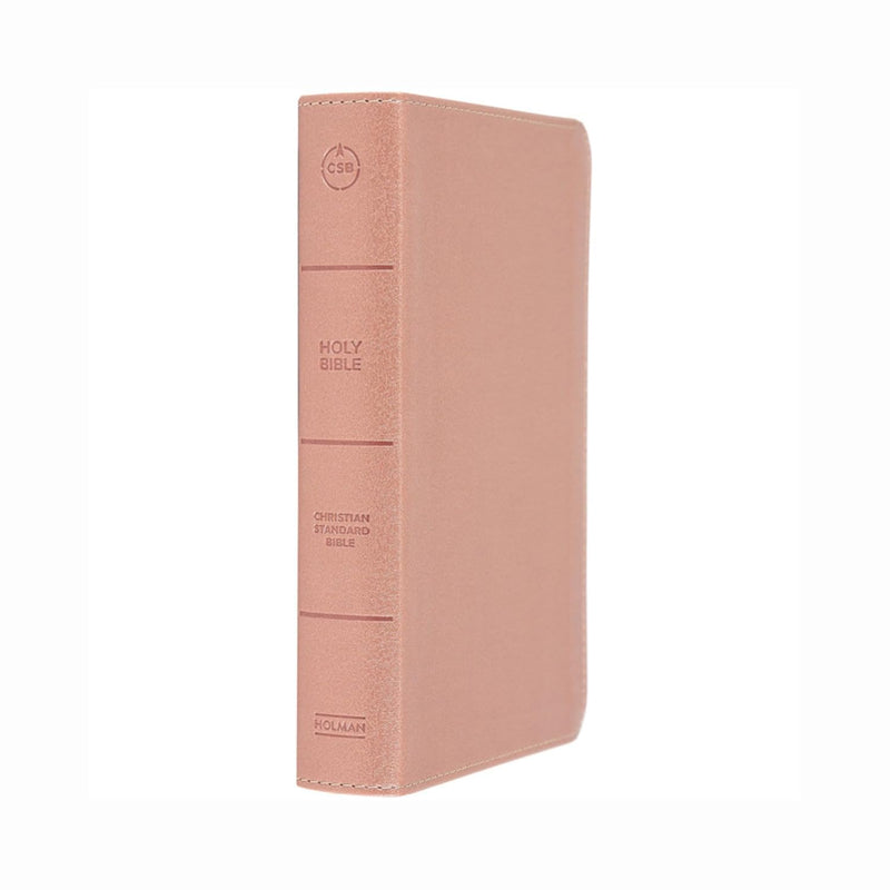 CSB On-The-Go Bible, Personal Size, Rose Gold LeatherTouch by CSB Bibles