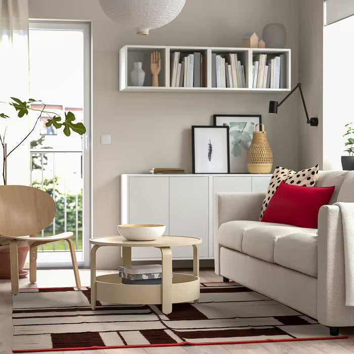 IKEA RASTPLATS Rug, flatwoven, handmade beige/black, 170x240 cm (5 ' 7 "x7 ' 10 ")