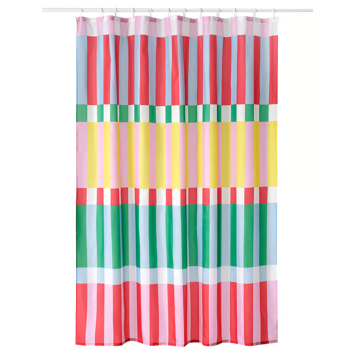 IKEA BANJANTRÄD Shower curtain, multicolour, 180x200 cm (71x79 ")