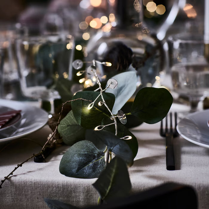 IKEA STRALA LED lighting chain with 80 lights, battery-operated dots/silver-colour