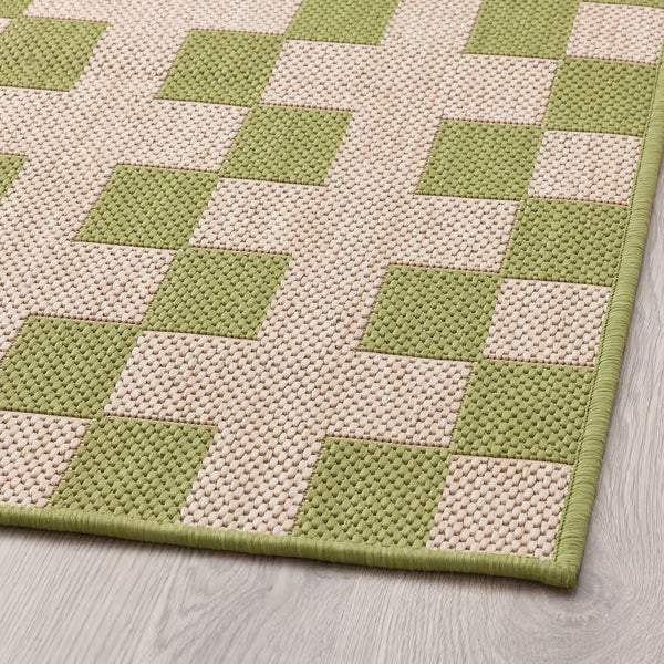IKEA GANGSTIG Kitchen mat, flatwoven green/off-white, 60x90 cm (2 ' 0 "x2 ' 11 ")