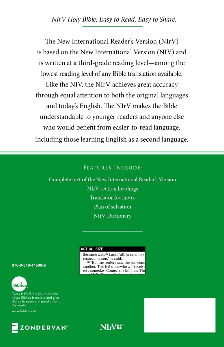 NIrV, Economy Bible, Paperback: Easy to read. Easy to share. by Zondervan