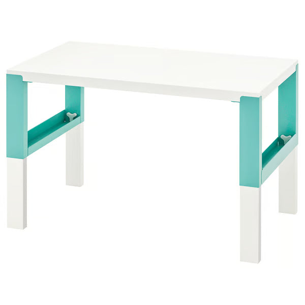 IKEA PAHL Desk, white/turquoise, 96x58 cm (37 3/4x22 7/8 ")