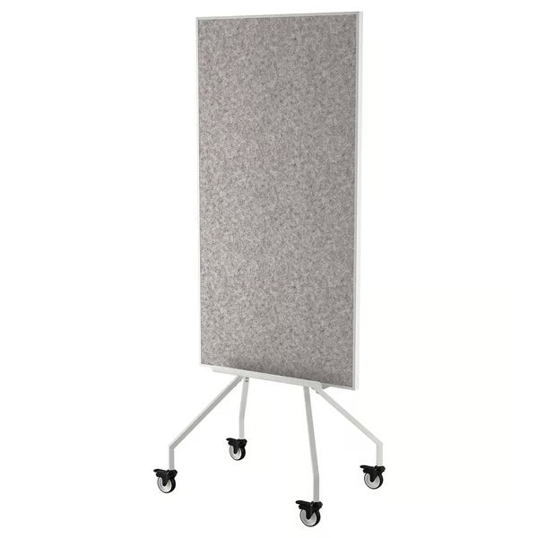 IKEA ELLOVEN Whiteboard/noticeboard with castors, white, 70x180 cm (27 1/2x70 7/8 ")