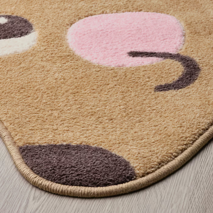 IKEA BRUMMIG Rug, hedgehog shaped/brown, 94x150 cm (3 ' 1 "x4 ' 11 ")