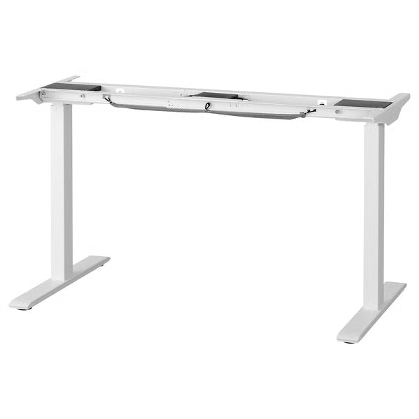 IKEA RODULF Underframe sit/stand f table top, electric/white, 140x80 cm (55 1/8x31 1/2 ")