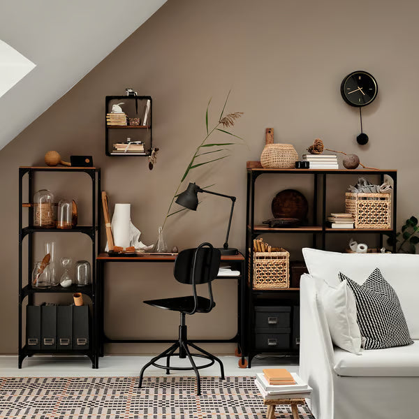 IKEA FJALLBO Laptop table, black, 100x36 cm (39 3/8x14 1/8 ")