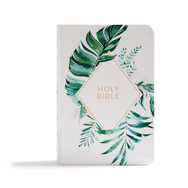 KJV On-the-Go Bible, White Floral Textured LeatherTouch by Holman Bible Publishers