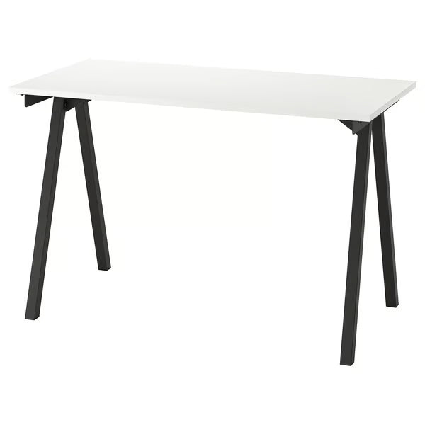 IKEA TROTTEN Underframe for table top, white, 120x60x75 cm (47 1/4x23 5/8x29 1/2 ")