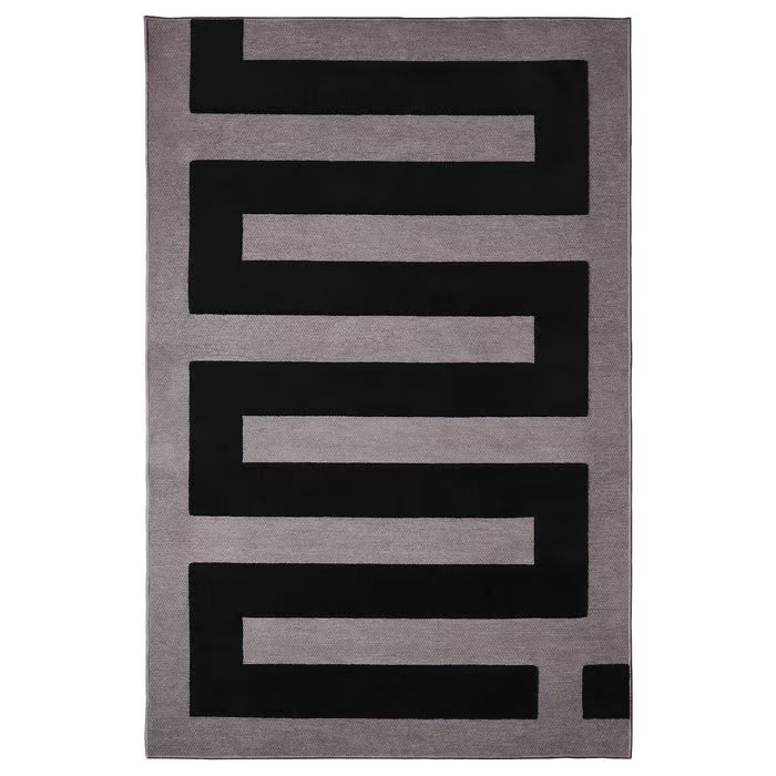 IKEA BLASKATA Rug, black/grey, 105x160 cm (41x63 ")
