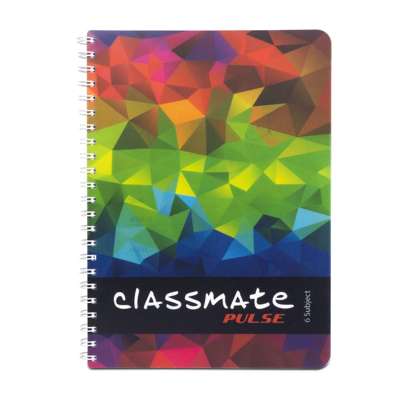 Classmate Pulse 6-Subject Spiral Notebook | Single Line, 300 Pages, A4 Size
