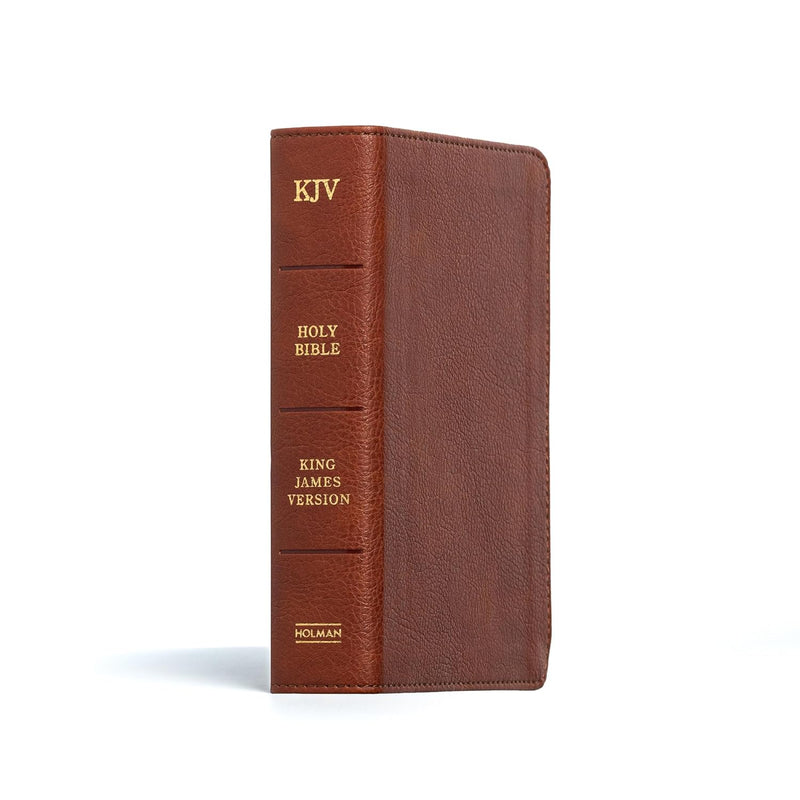 : KJV Großdruck-Kompaktreferenzbibel, Burnt Sienna Leather Touch von Holman Bible Publishers
