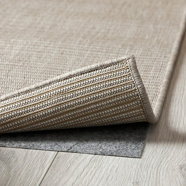 IKEA LUFTFARTYG Rug flatwoven, in/outdoor, beige/stripe, 200x300 cm (6 ' 7 "x9 ' 10 ")