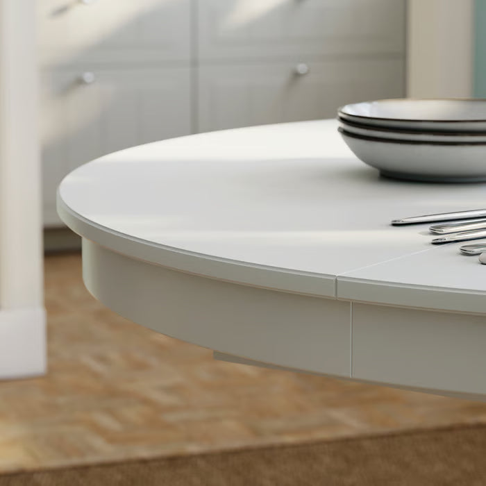 IKEA ROSENTORP / Näsinge Table and 4 chairs, white/Tibbleby beige-grey white, 110/155 cm (43 1/4/61 ")