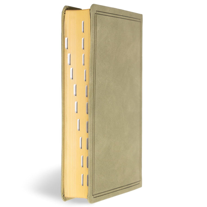 KJV Large Print Personal Size Reference Bible, Sage SuedeSoft LeatherTouch, Indexed by Holman Bible Publishers