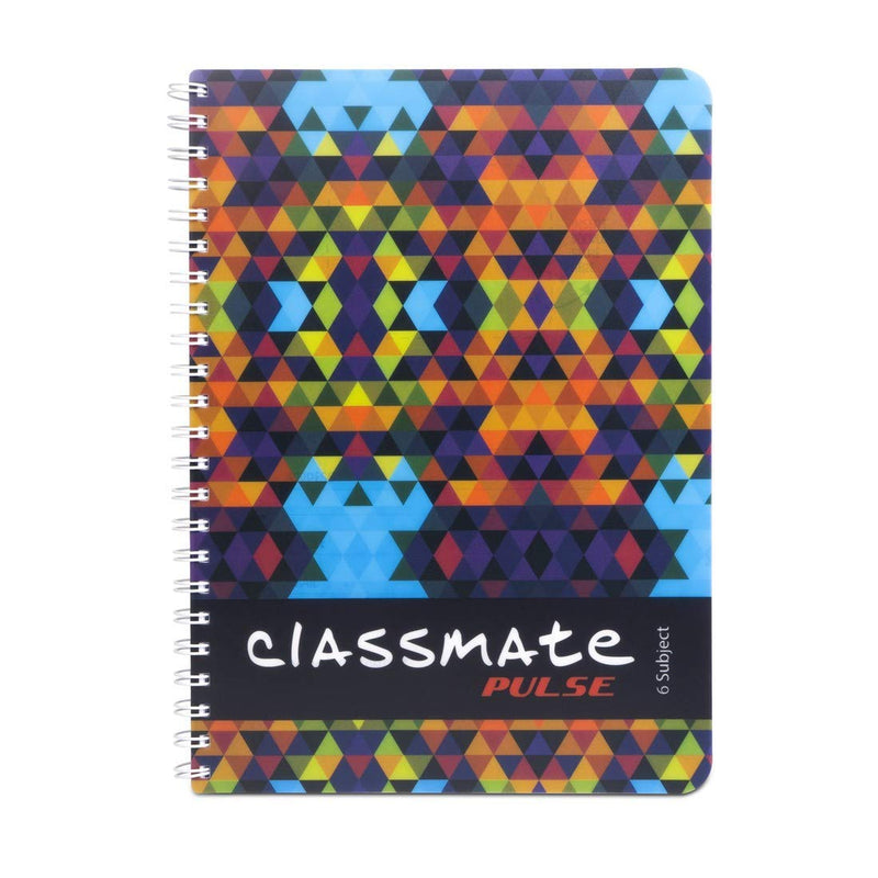 Classmate Pulse 6 Subject Spiral Notebook - Pack of 1