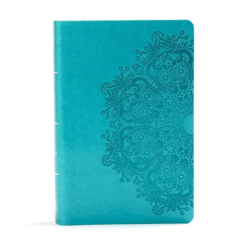 KJV Large Print Personal Size Reference Bible, Teal Leather Touch by Holman Bible Publishers