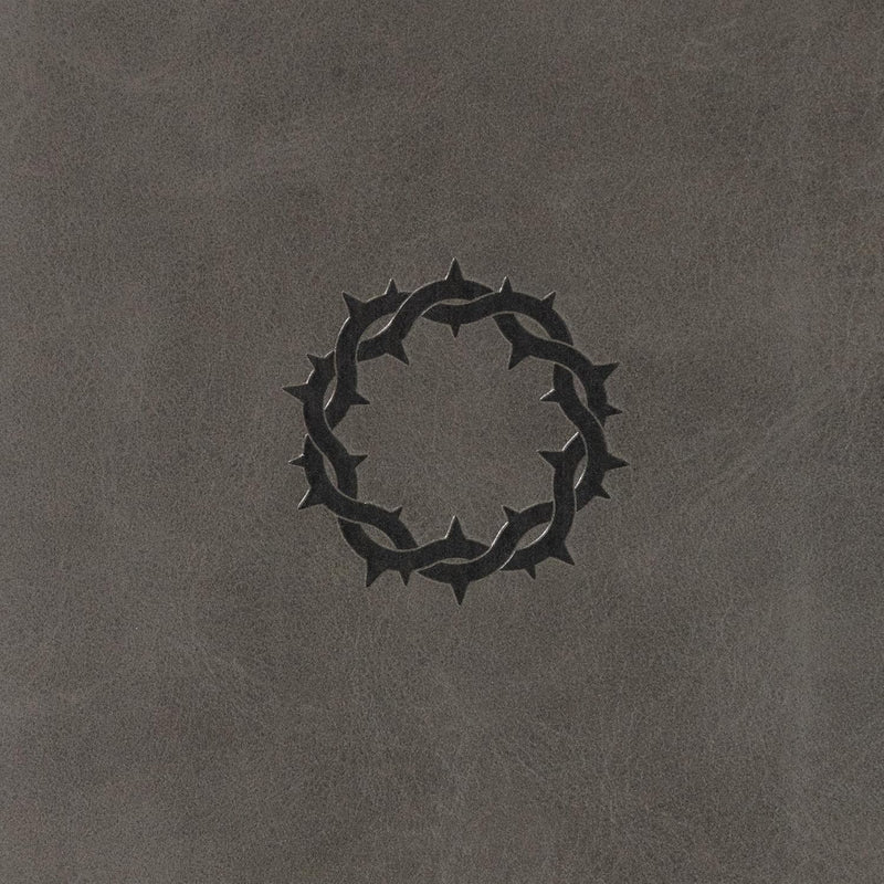 NASB Large Print Compact Reference Bible, Charcoal Leather Touch by Holman Bible Publishers