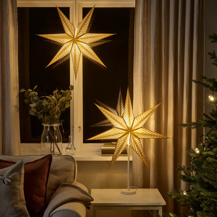 IKEA STRALA Lamp shade, brass-colour/stripe, 70 cm (28 ")