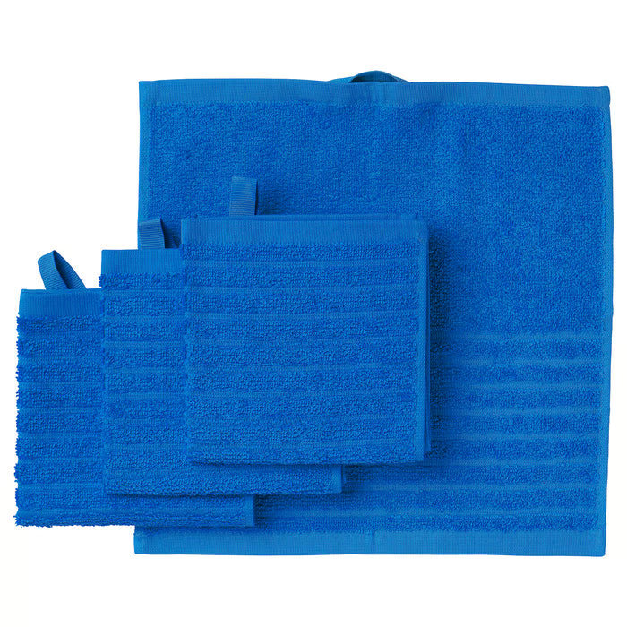 IKEA VAGSJÖN Washcloth, bright blue, 30x30 cm (12x12 ")